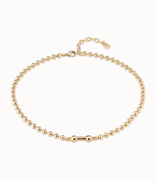 Collar corto bañado en oro de 18k
