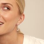 Link shaped hoop earrings