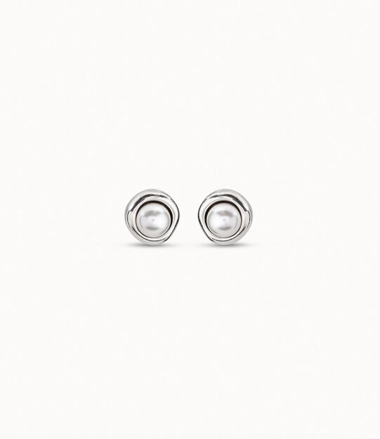 Sterling silver-plated earrings with pearl