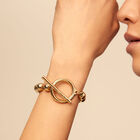 Beaded bracelet with big toggle clasp