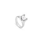 Double white zirconia ring