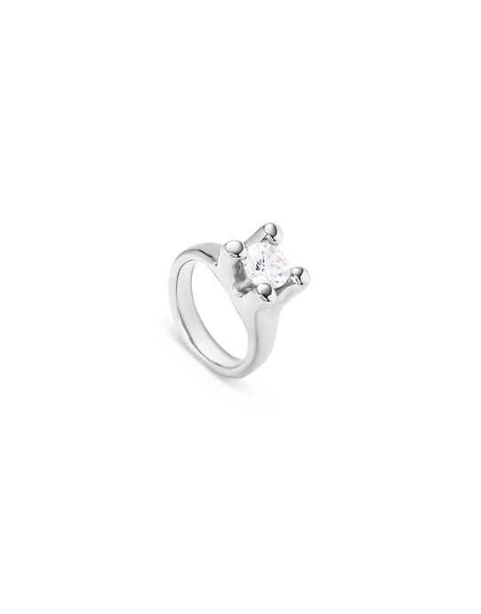 Double white zirconia ring