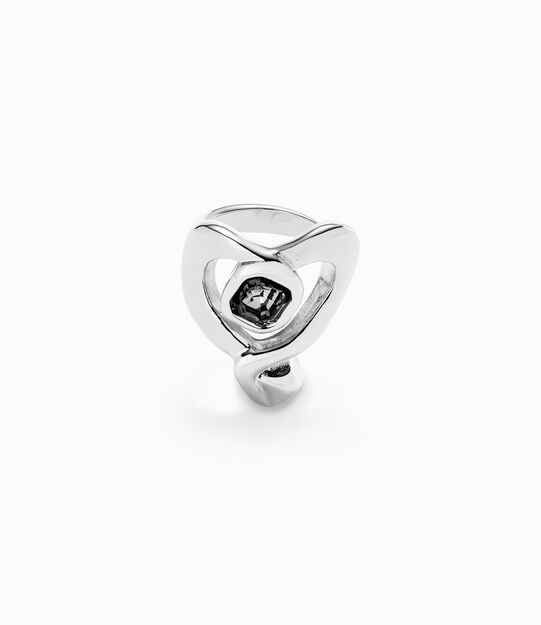 Anello placcato argento Sterling con cuore grande