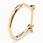 Bangle bracelet with a shackle shaped clasp