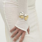 Bangle bracelet with two irregular drops