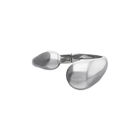 Bangle bracelet with two irregular drops