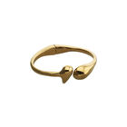 Bangle bracelet with rounded shapes