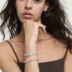 Orange silk thread and metal bracelet with starfish