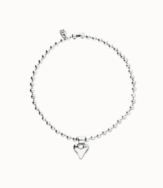 Bead necklace with heart detail