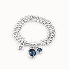 Pulsera ba&ntilde;ada en plata de ley y cristal .