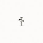 Charm de piercing ba&ntilde;ado en plata de ley con forma de cruz