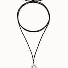 Long pendant and central heart with black crystal