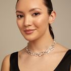 Multi strand chain necklace with topaz