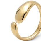 Bangle bracelet with two irregular drops