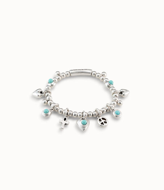 Beaded bracelet with charms