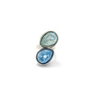Ring with blue faceted crystals