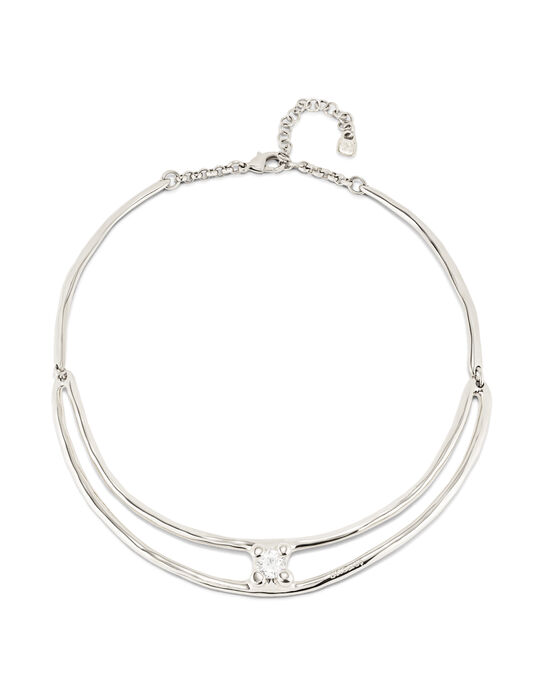 Choker necklace with white cubic zirconia