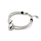 Double-strand bracelet with lobster clasp and two drops