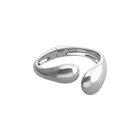 Bangle bracelet with two irregular drops