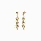 Drop earrings with chained hearts