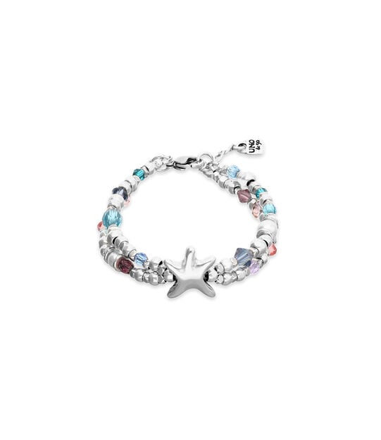 Elastic bracelet with crystals and starfish