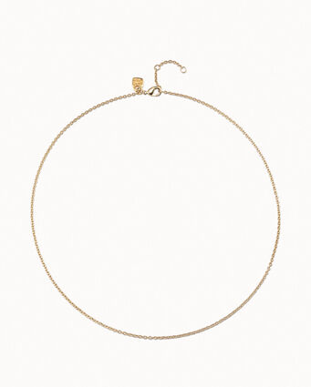 Court collier plaqué or de 18K