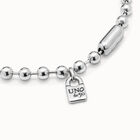 Short beaded necklace with padlock