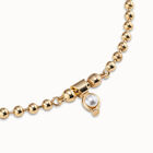 Short beaded chain charm necklace