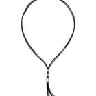Long leather necklace with a spiral