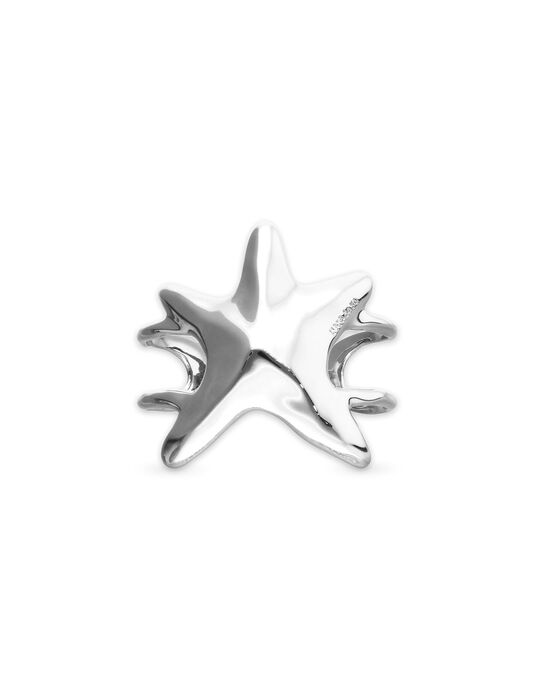 Bracciale rigido doble placcata in argento stella marina