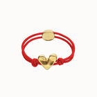 Red elastic thread bracelet with heart