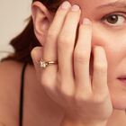 Ring mit wei&szlig;em Zirkonia 18 Karat vergoldet