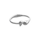 Bangle bracelet with rounded shapes