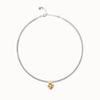 Short chain necklace with small heart detail