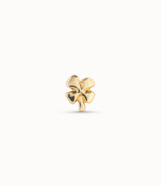 Piercing placcato oro 18k a forma di quadrifoglio