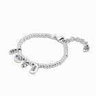 Beaded stretch bracelet with charms
