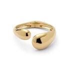Bangle bracelet with two irregular drops