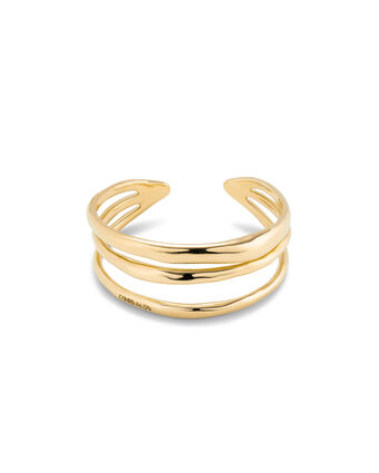 Rigid 18K gold-plated bracelet
