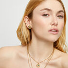 Stud earrings with verde crystal