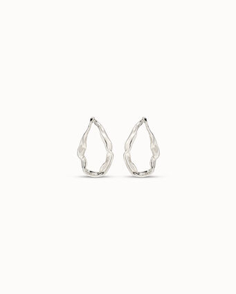 Boucles d’oreilles plaquées argent maxi avec maillons