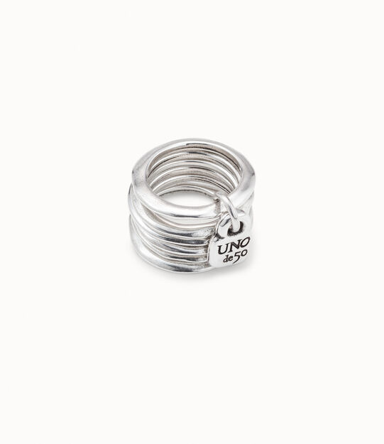 Sterling silver-plated multi-ring