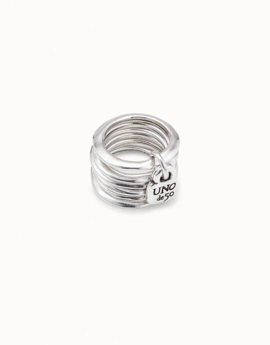 Anello multiplo placcato argento Sterling