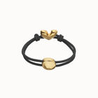 Black elastic thread bracelet with heart