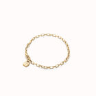 Mid-sized link charm chain bracelet