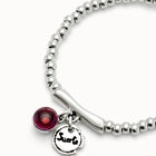 Beaded bracelet with red murano glass