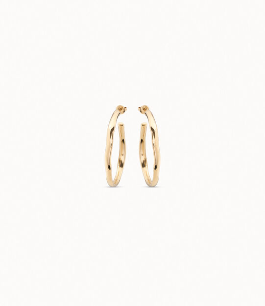 18K gold-plated open hoop earrings