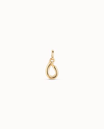 18K gold-plated letter O charm