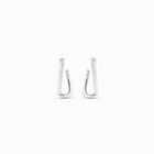 Link shaped hoop earrings