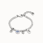 Beaded stretch bracelet with charms