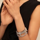 Leather beaded bracelet with charms